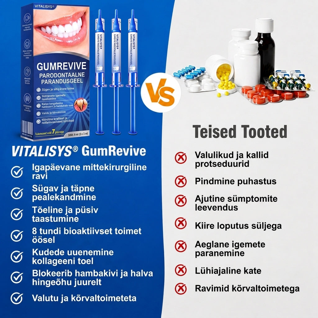 🇪🇪 VITALISYS®🦷 𝑮𝒖𝒎𝑹𝒆𝒗𝒊𝒗𝒆 𝑷𝒂𝒓𝒐𝒅𝒐𝒏𝒕𝒂𝒂𝒍𝒏𝒆 𝒓𝒆𝒈𝒆𝒏𝒆𝒓𝒂𝒕𝒔𝒊𝒐𝒐𝒏𝒊𝒈𝒆𝒆𝒍🍈