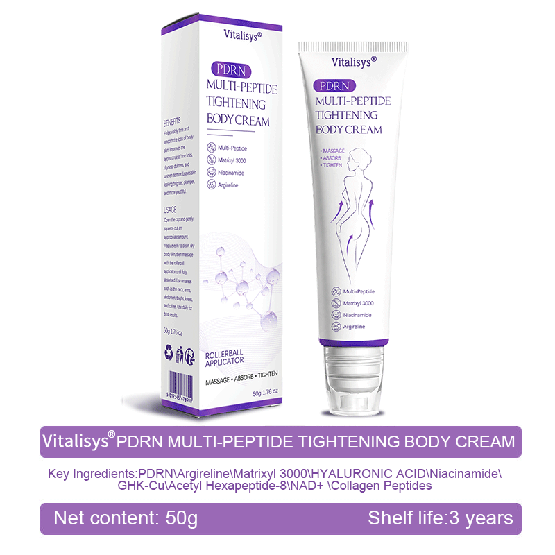 💎Vitalisys® PDRN Multi-Peptide Massaging Body Roller Cream- Anti-aging, Hydrating, Skin Firming & Lifting, Skin Repair, Even Tone, Acne and Dark Spot Treatment, Wart and Mole Removal, and Psoriasis Relief.