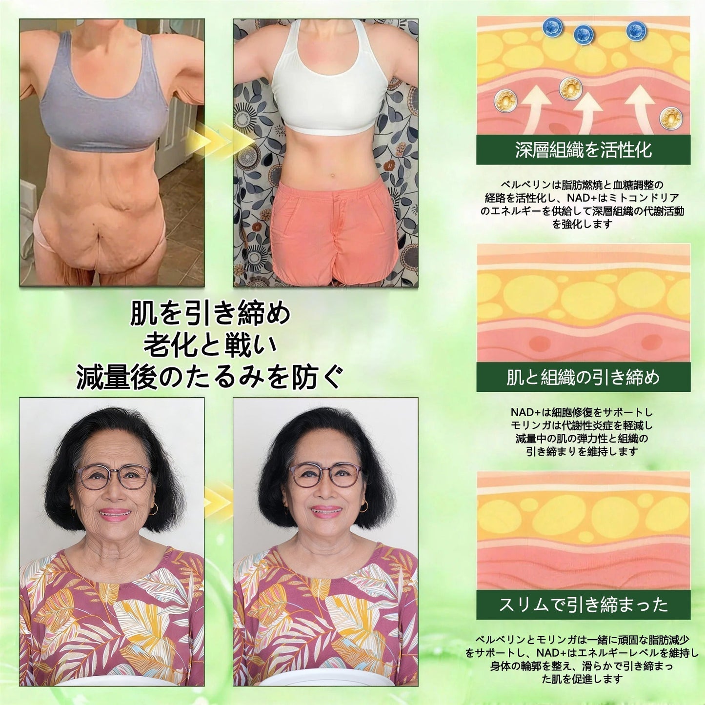 公式フラッグシップストア🐉 /𝑴𝑼𝑹𝑾𝑶𝑵®＆NAD+ 10-in-1 ナノ強化フォーミュラ — 肥満、肌のたるみ、糖尿病、睡眠時無呼吸症候群、関節の悩み、その他健康上の懸念にアプローチ🪖