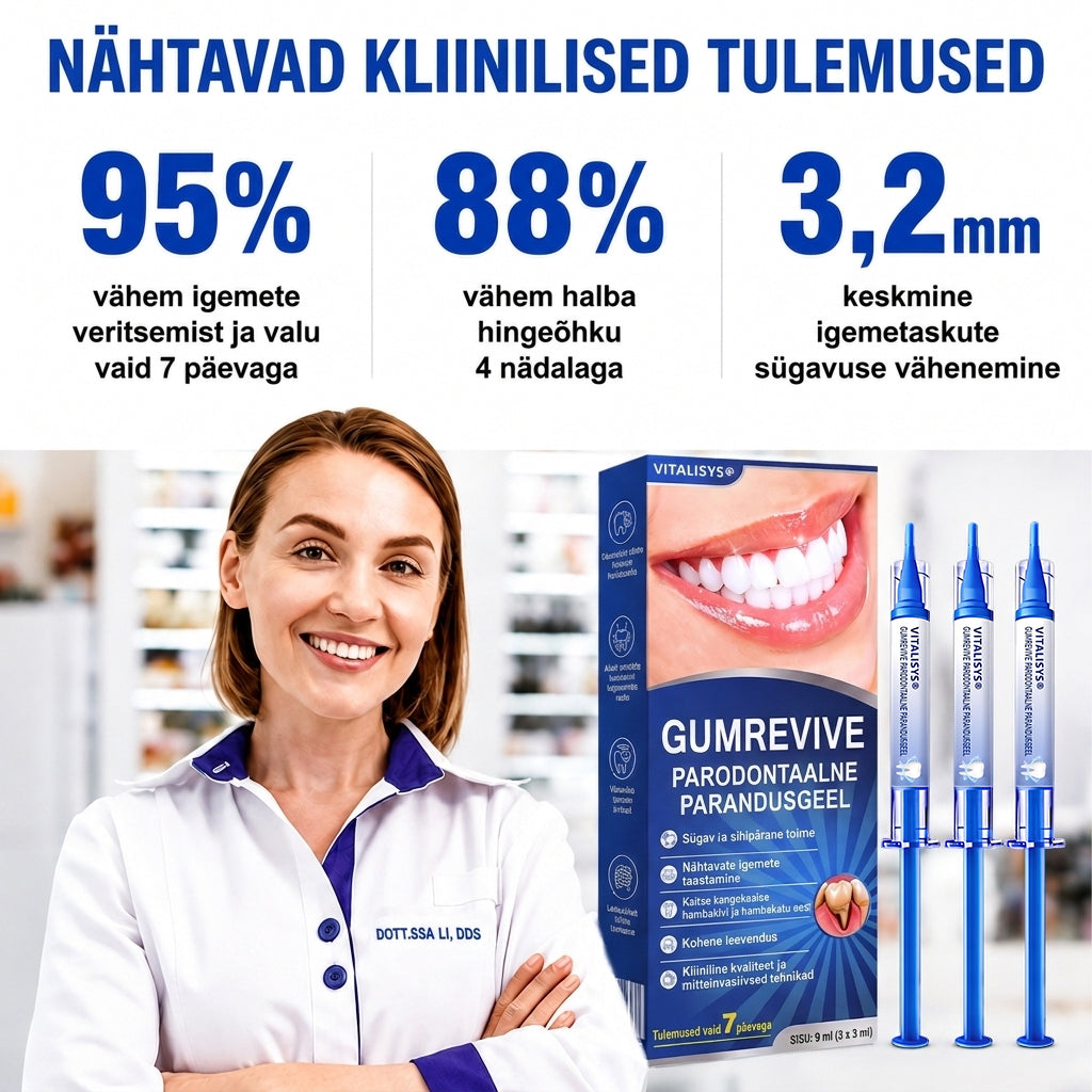 🇪🇪 VITALISYS®🦷 𝑮𝒖𝒎𝑹𝒆𝒗𝒊𝒗𝒆 𝑷𝒂𝒓𝒐𝒅𝒐𝒏𝒕𝒂𝒂𝒍𝒏𝒆 𝒓𝒆𝒈𝒆𝒏𝒆𝒓𝒂𝒕𝒔𝒊𝒐𝒐𝒏𝒊𝒈𝒆𝒆𝒍🍈